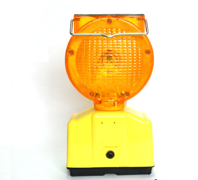 Solar powered Amber ABS material construction site Roadworks Traffic Safety Warning blinker Lamp light