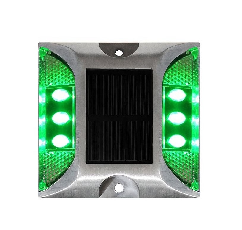 Solar Led Flash Warning Light Aluminum LED Solar Road Stud