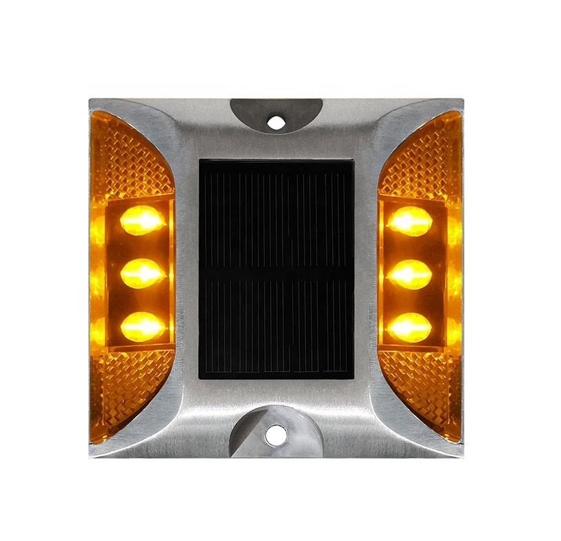 Solar Led Flash Warning Light Aluminum LED Solar Road Stud