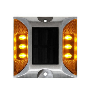 Solar Led Flash Warning Light Aluminum LED Solar Road Stud