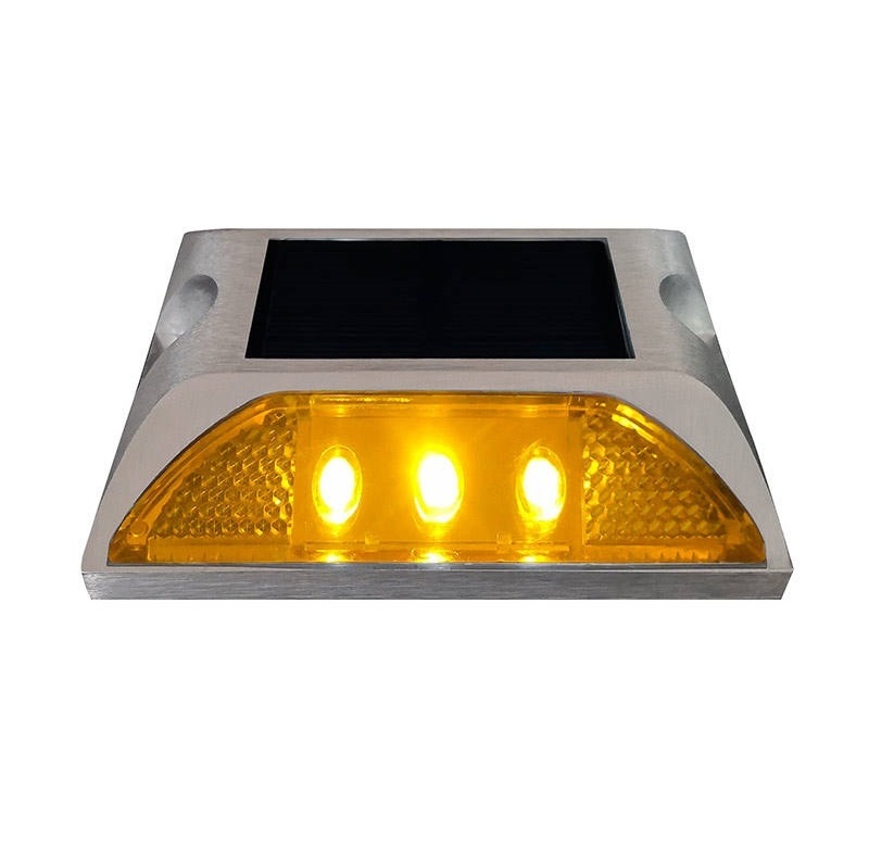 Solar Led Flash Warning Light Aluminum LED Solar Road Stud