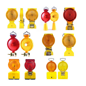 CE traffic lamp yellow LED barricade flasher light traffic cone solar barricade light