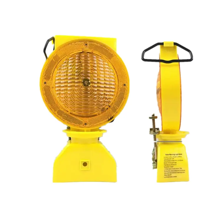 CE traffic lamp yellow LED barricade flasher light traffic cone solar barricade light