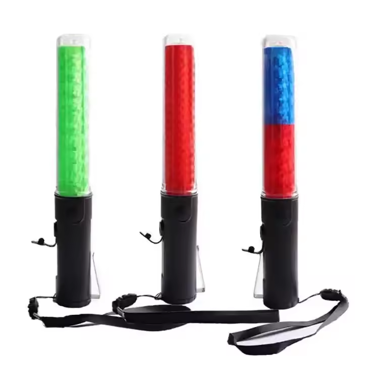 Multi-color traffic baton rechargeable multi-functional fire emergency evacuation warning light flash stick