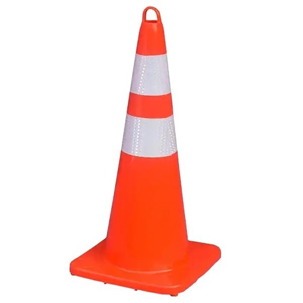 PVC material flexible used traffic reflective road safety cone