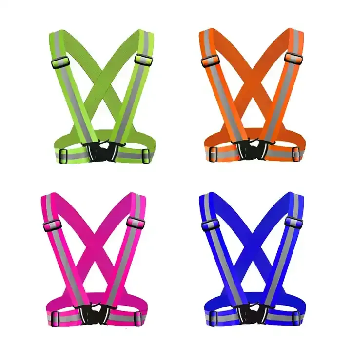 traffic use road warning straps vest elastic adjustable safety reflective clothes