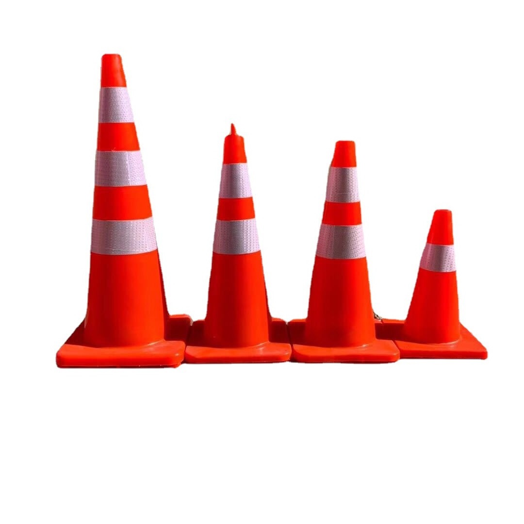 Durable PVC reflective elastic road cone 12 18 28 36 inch road safety cone Safety collision traffic cone