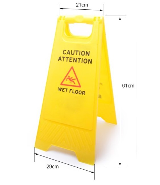 A-Shape Foldable Plastic Safety Warning Wet Floor Caution Sign ...