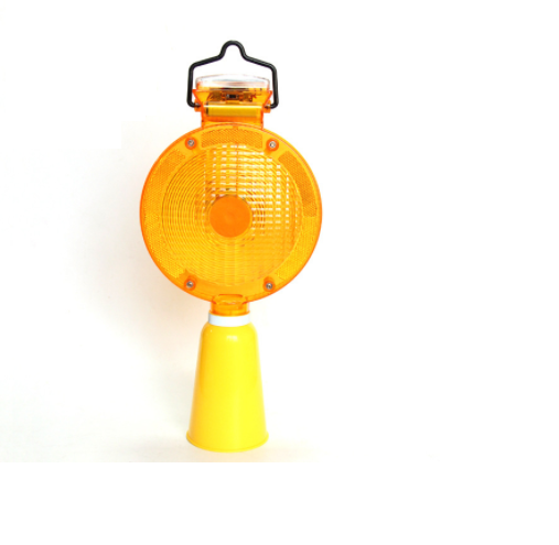 Road Safety Solar Traffic Cone LED Flashing Warning Light