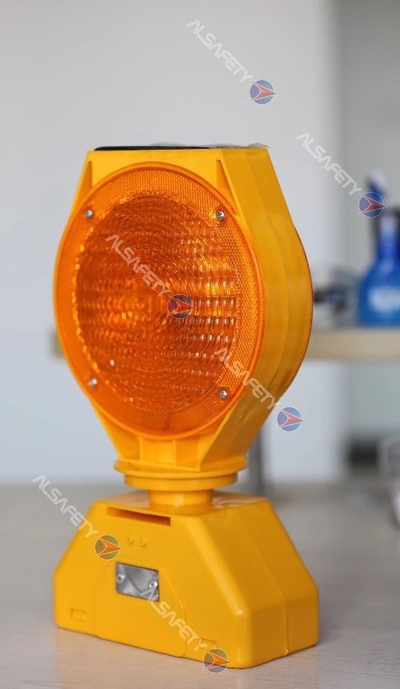 solar powered traffic fence barricade warning light solar energy construction safety amber warning flashlight