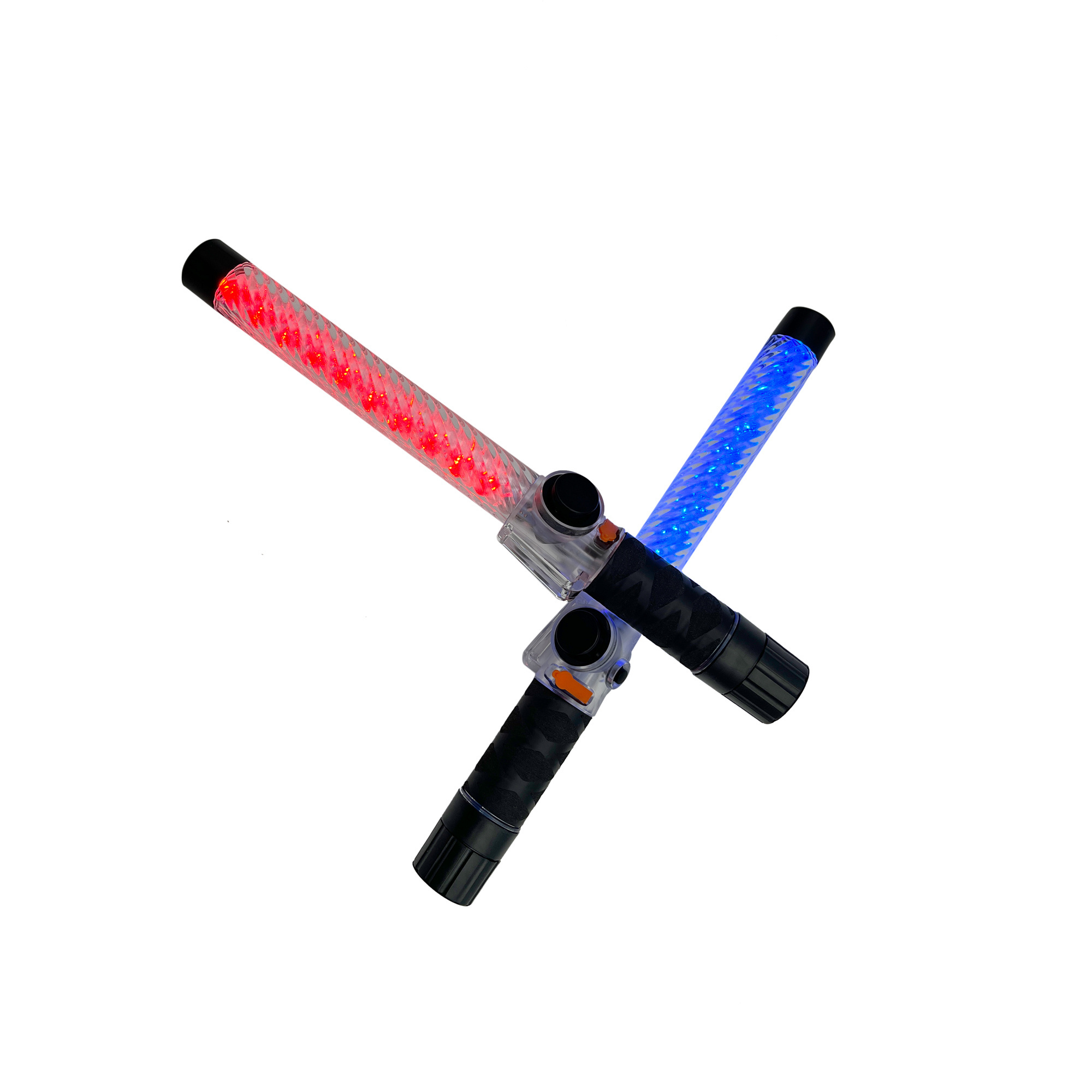 Magnetic Rechargeable Battery Siren Red Blue Flashing Light LED Traffic Baton