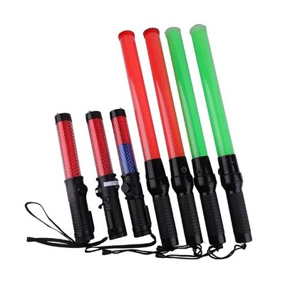 54cm LED traffic baton light signal baton red blue green LED light traffic wand stick