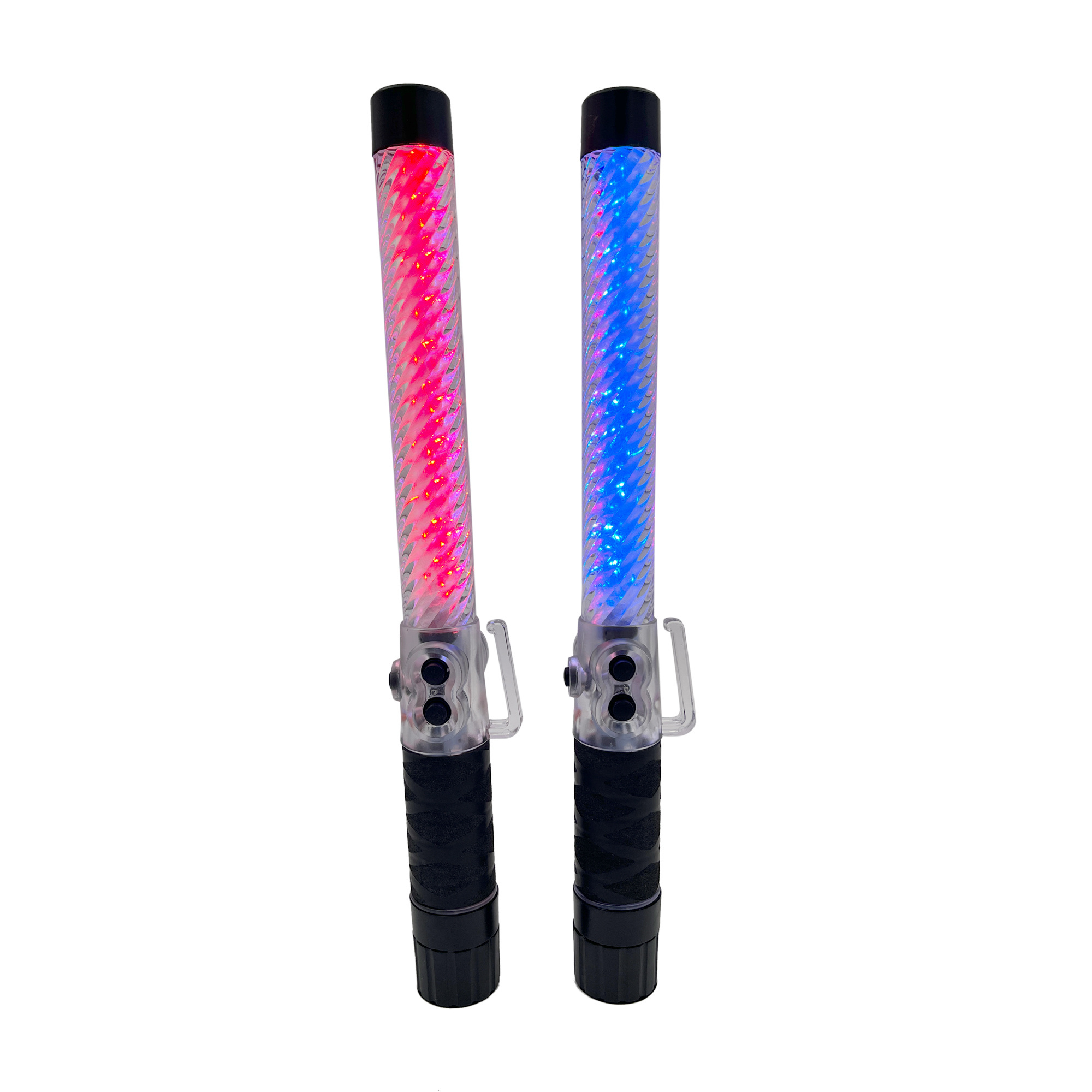 Magnetic Rechargeable Battery Siren Red Blue Flashing Light LED Traffic Baton