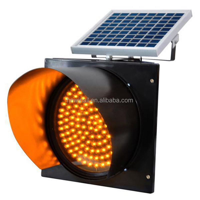 Factory Selling Solar Power amber Warning Light/Traffic Yellow Flashing Light 300mm solar/Solar Driveway Marker Light