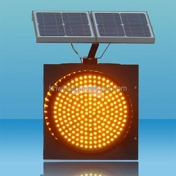 Factory Selling Solar Power amber Warning Light/Traffic Yellow Flashing Light 300mm solar/Solar Driveway Marker Light