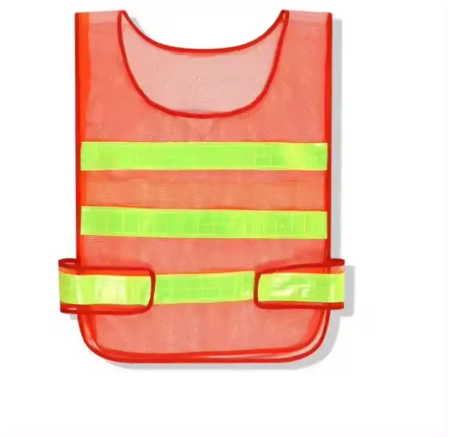 High visibility reflective safety mesh vest mesh red safety vest