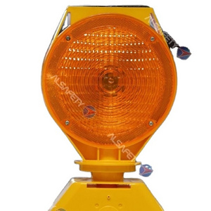 solar powered traffic fence barricade warning light solar energy construction safety amber warning flashlight