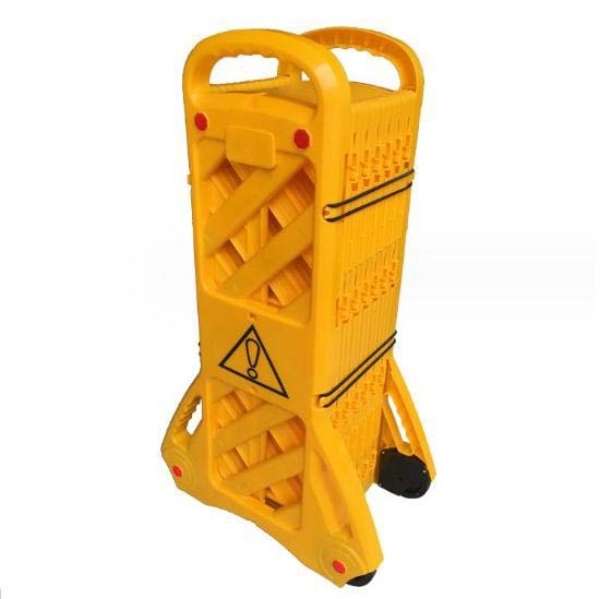 Portable Road Traffic Fence With Wheels Sliding Mobile Safety Barricade Barrier