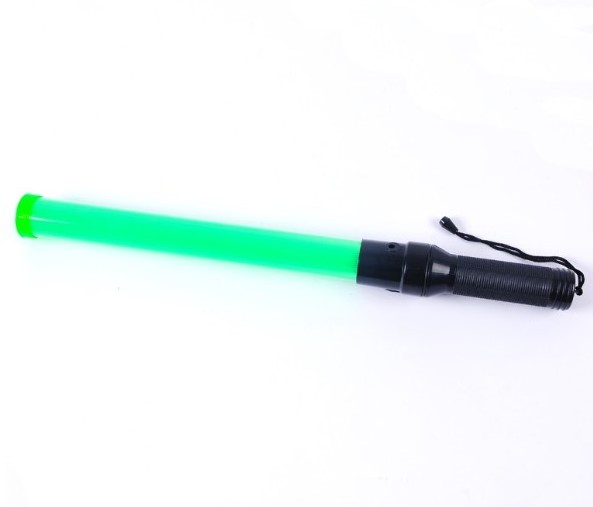 rechargeable battery red blue green yellow LED traffic baton wand for traffic guard