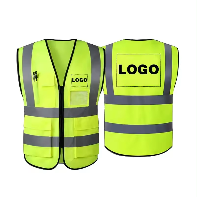 High Quality Hi Vis Reflector Jacket Reflective Safety Vest With Custom Logo