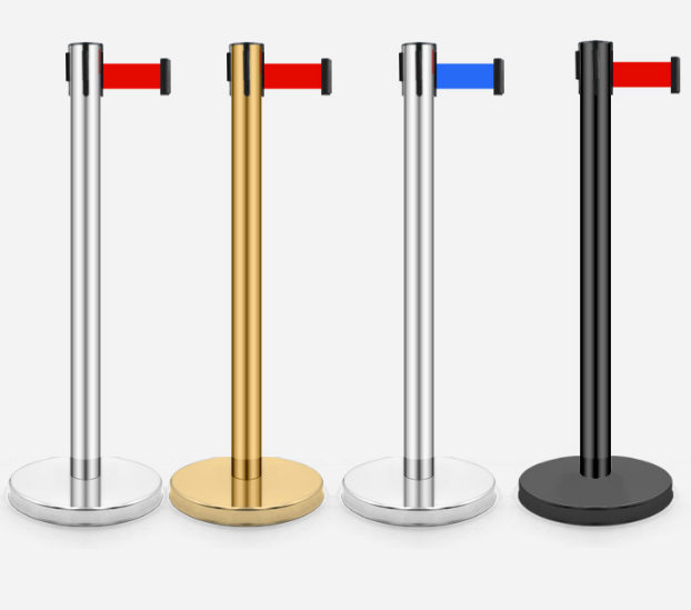 Stainless Steel Railing Stand Temporary Queue Guidance Stanchion Post