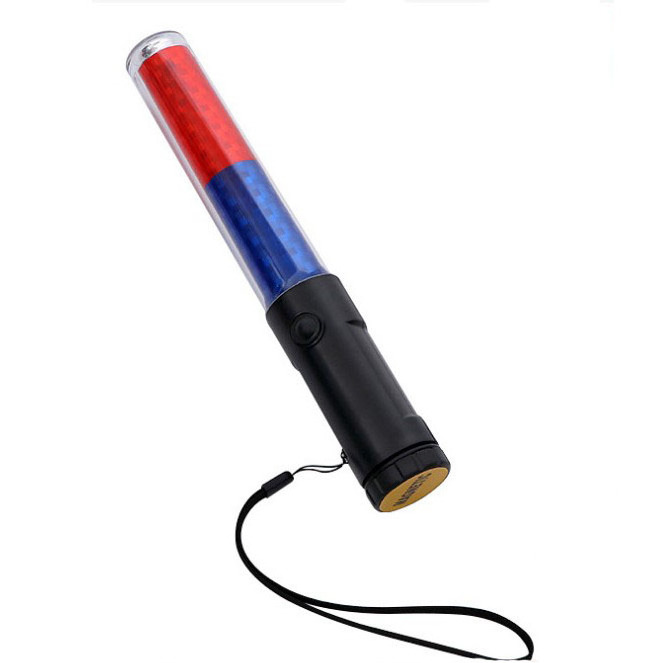 Multi function torch light wand 26cm Red Flashing led traffic baton