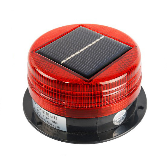 LED Solar Flash strobe warning light road Beacon magnetic Car roof light