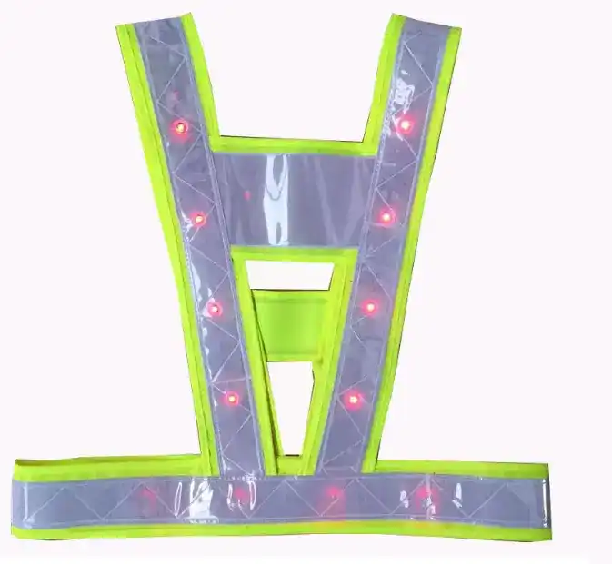 Flashing Vest Motorcycle Riding Safety Reflective Vest with LED light