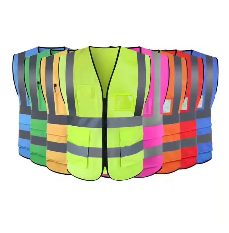 High Quality Hi Vis Reflector Jacket Reflective Safety Vest With Custom Logo