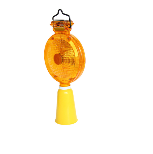 Road Safety Solar Traffic Cone LED Flashing Warning Light