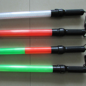 540mm abs material led traffic baton torch wands, red blue traffic control guiding baton