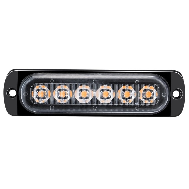 12V 48V front grille LED strobe warning flashlight lamp auto emergency light bar amber lights 24 volt led truck caution light