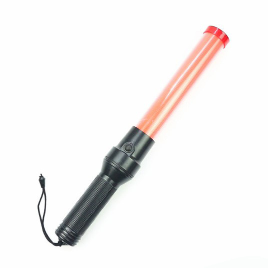 540mm abs material led traffic baton torch wands, red blue traffic control guiding baton