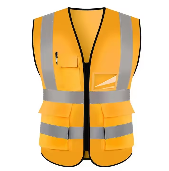 Yellow Fluorescent Blue Yellow Pink Reflective Safety Vests