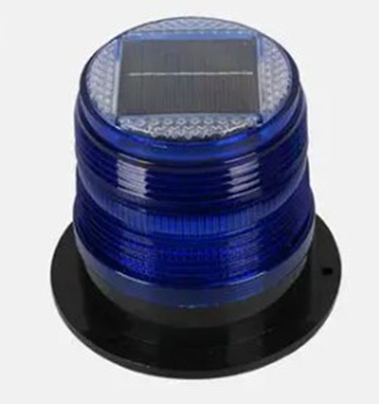 Car tractor solar rotating strobe blue led warning light,solar blue Warning Beacon Flashing Light, 24 volt led truck light blue