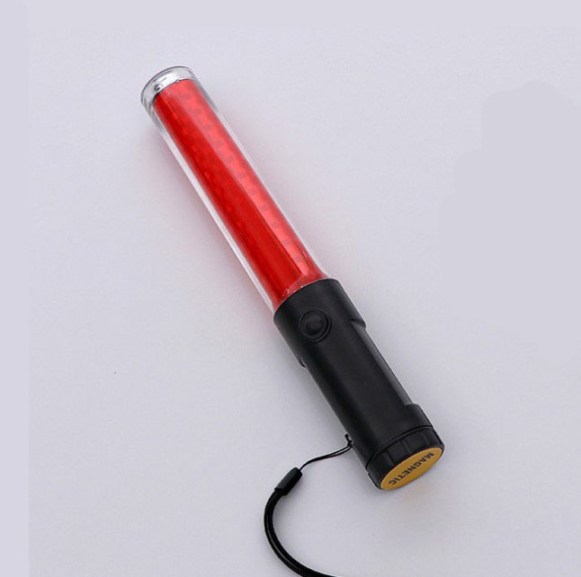 Multi function torch light wand 26cm Red Flashing led traffic baton