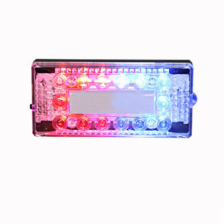 Red and blue strobe flashing lamp torch flashlight warning led shoulder flasher light