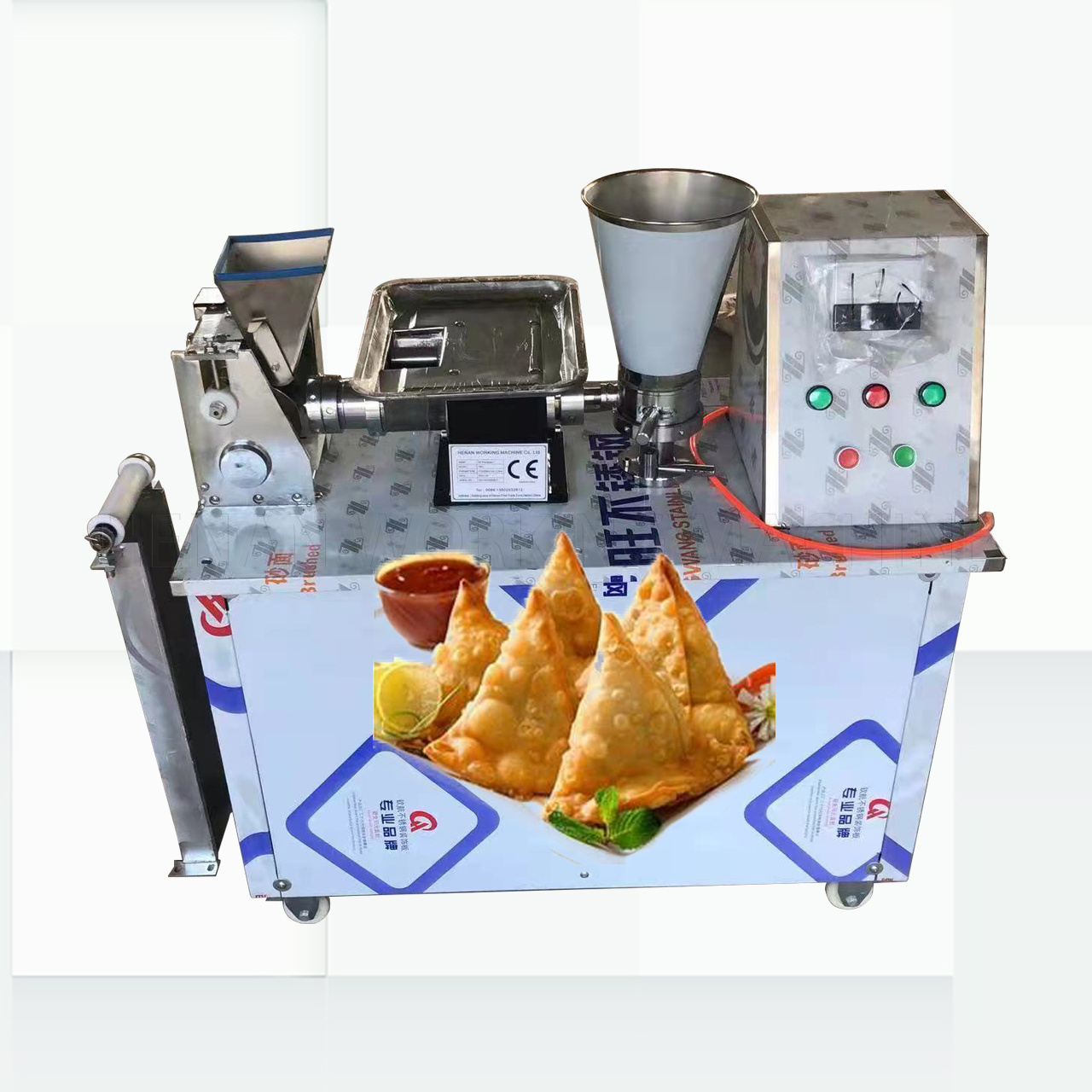 usa india pakistan fully automatic portable patti big empanada curry puff spring roll samosa pastry folding making maker machine