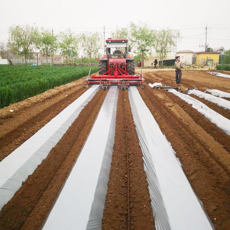 tractor mounted plastic mulch layer bed former machine agriculture ridge making machine vegetable cassava strawberry soil ridger