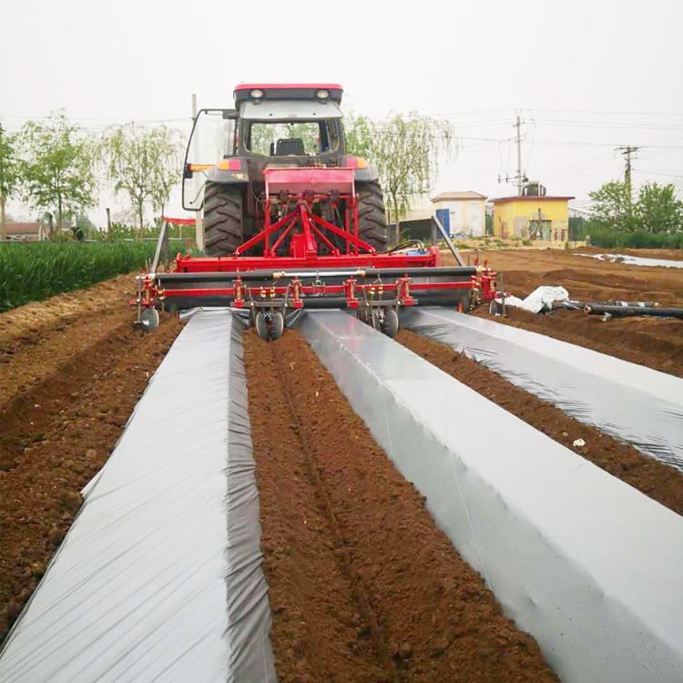 tractor mounted plastic mulch layer bed former machine agriculture ridge making machine vegetable cassava strawberry soil ridger