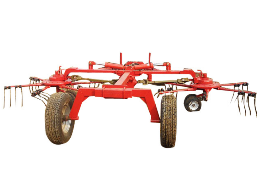 High quality and High Efficiency Finger Wheel Hay Rake Factory directly sell grass tedder pto hay rake