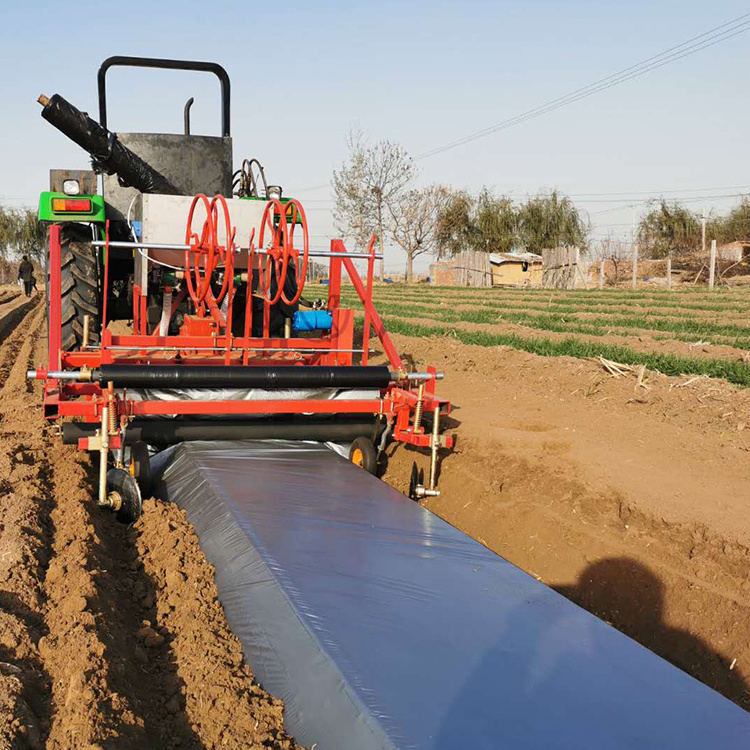 Agriculture cultivator plastic mulch layer laying machine for sale 3 row strawberry bed former ridge making machine tractor sale