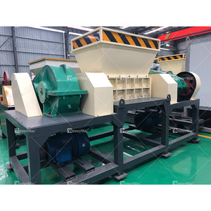 Double shaft paper crushing shredder machine for big waste cardboard and carton box