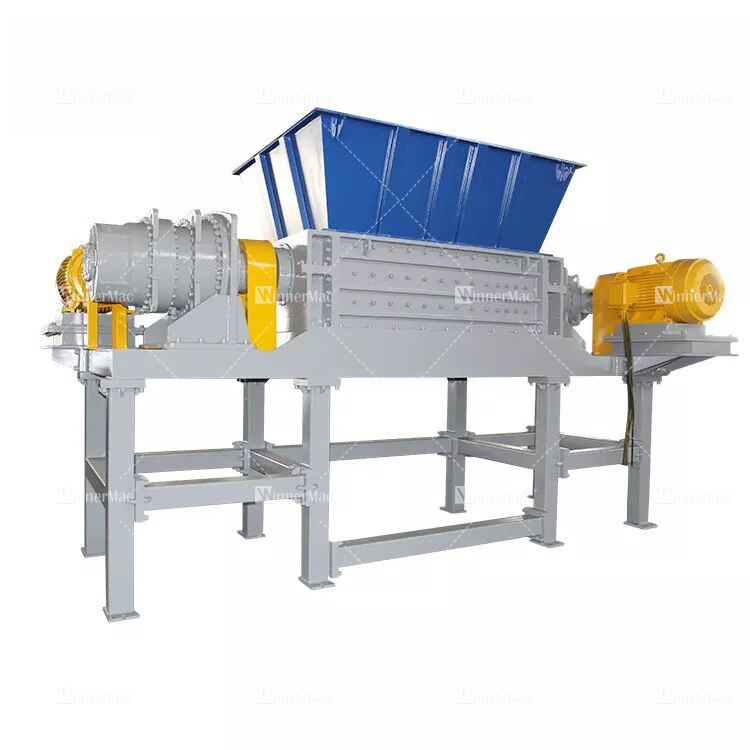 Double shaft paper crushing shredder machine for big waste cardboard and carton box