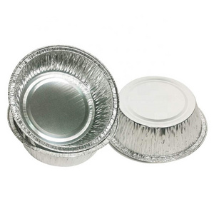 Round Aluminum Foil Pie Pans Round Aluminium Tray With Cover Disposable Container