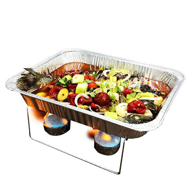 Rectangle200ml 450ml 600ml  850ml 1100ml  1350ml 4700ml Disposable Aluminum Foil Container Fast Food Plate/BBQ Tin Tray With Lid