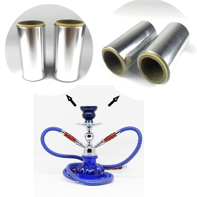 2023 hot selling 30micron 40mic slivery Hookah Shisha Foil embossed Aluminum Foil Charcoal Hookah foil