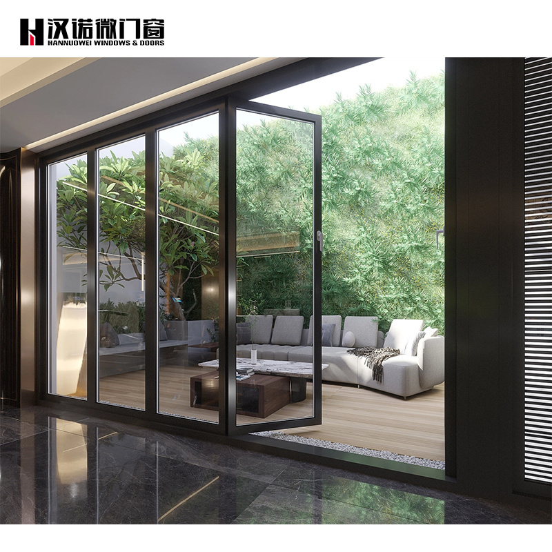 aluminium alloy gate 90 degree folding door door for preventing water from flowing backwards