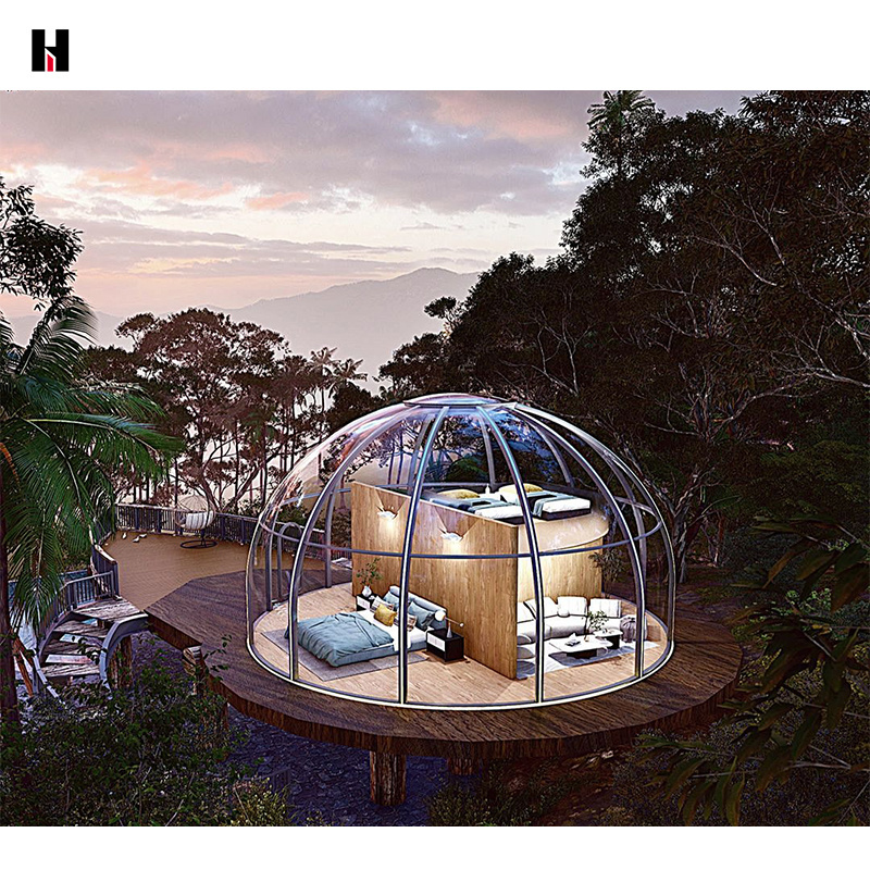 polycarbonate dome house transparent garden dome bubble house night view artifact star room house