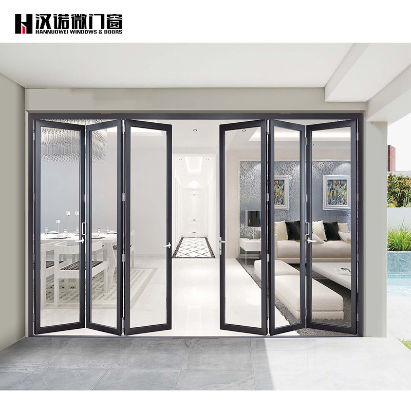 aluminium alloy gate 90 degree folding door door for preventing water from flowing backwards